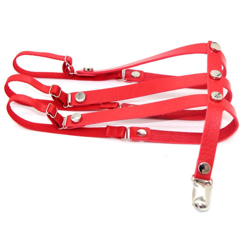 Đai Nịt Bít Tất Đùi Bằng Da Màu Đen Gợi Cảm