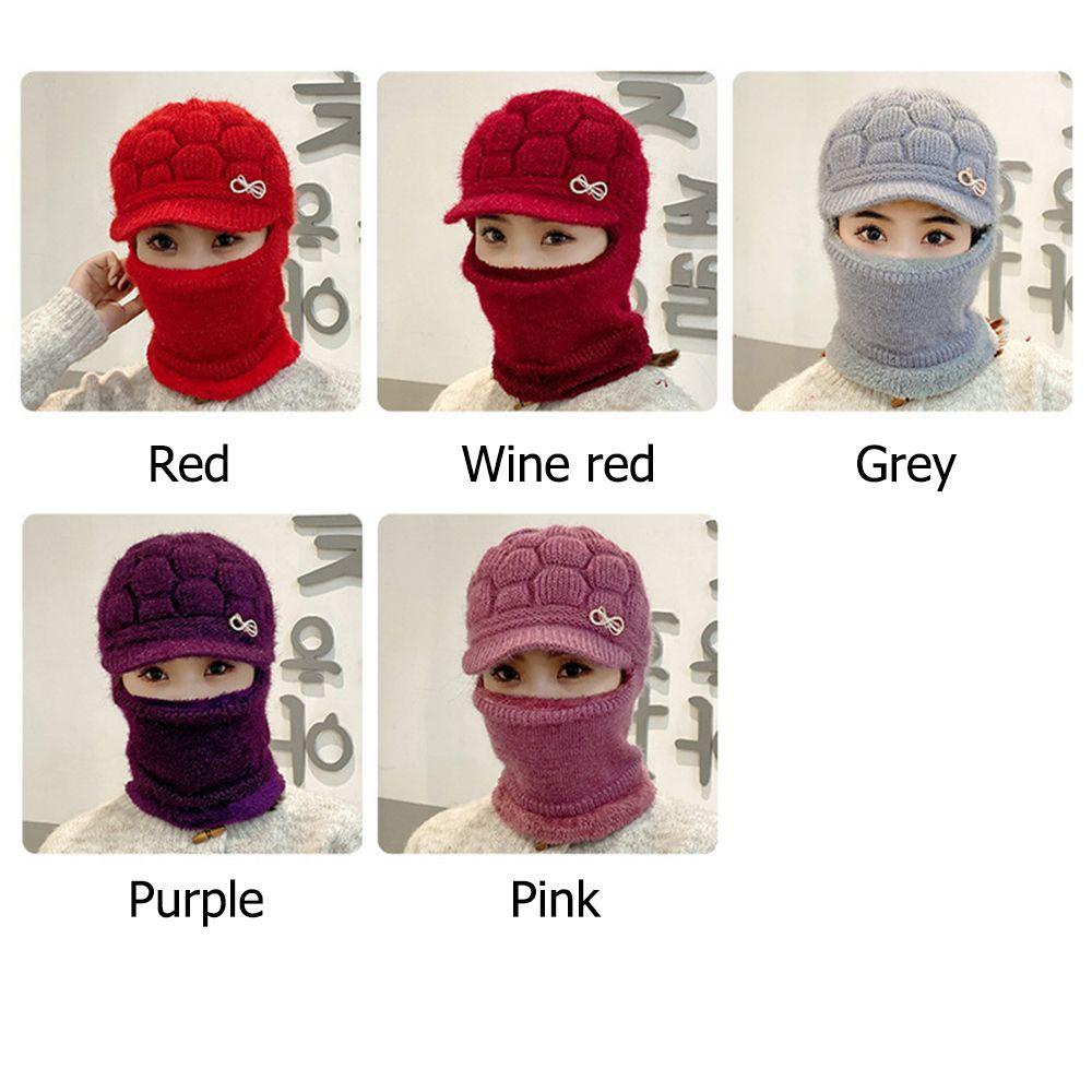 Mũ Beanie Balaclava Vải Lông Cừu San Hô Dày Chống Gió Mùa Đông
