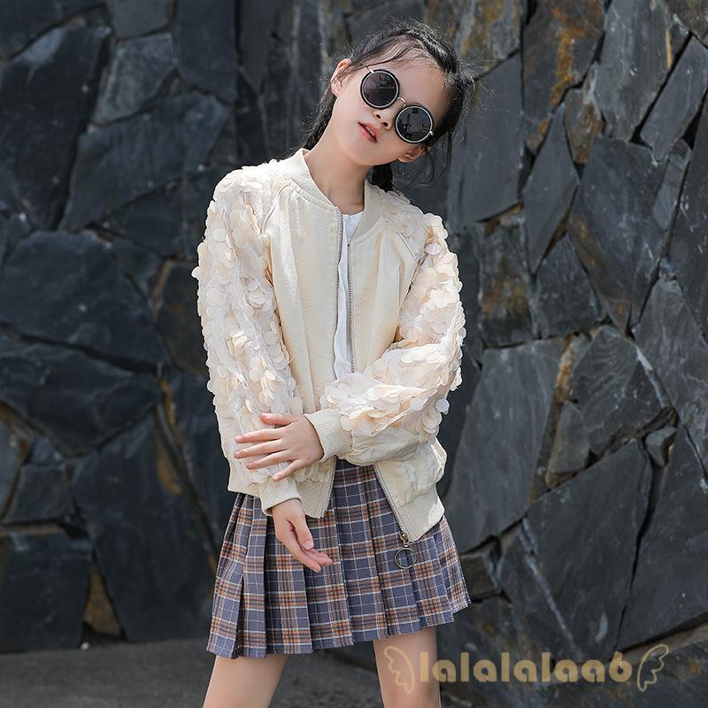 Áo Khoác Cardigan Cổ Đứng Dáng Rộng Đính Kim Sa Lấp Lánh Thời Trang Mùa Thu Cho Bé Gái