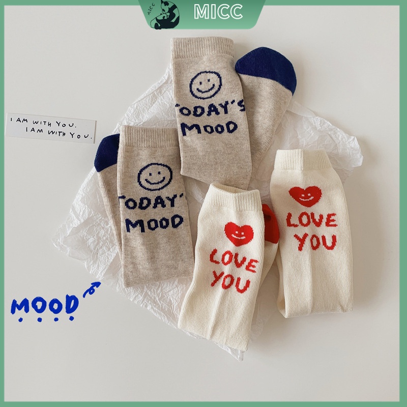 1 Đôi Vớ Cotton In Họa Tiết Hoạt Hình Kiểu Hàn Quốc Thời Trang Xuân Thu Cho Bé Từ 1-12 Tuổi