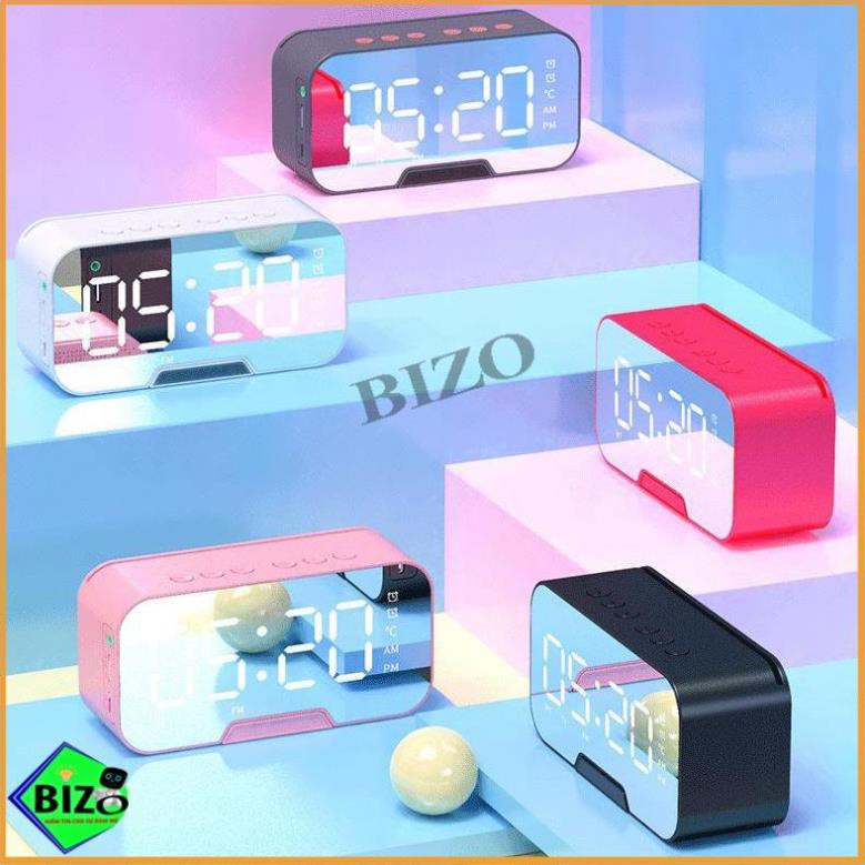 [TREND HOT 2020] Loa bluetooth kèm đồng hồ hiển thị đèn LED kiêm giá đỡ điện thoại