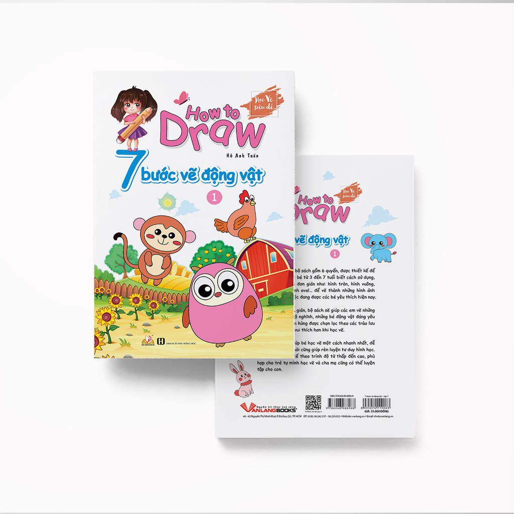 Sách How To Draw - 7 Bước Vẽ Động Vật - Tập 1  - VLG