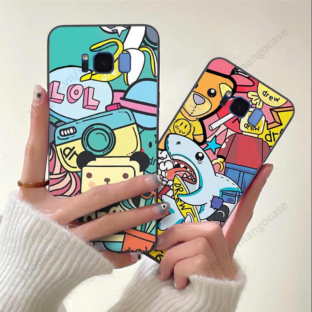 Ốp lưng điện thoại Samsung S8 / S8 Plus / S8+ drew, kaws, bape cao cấp, vỏ ốp rẻ đẹp