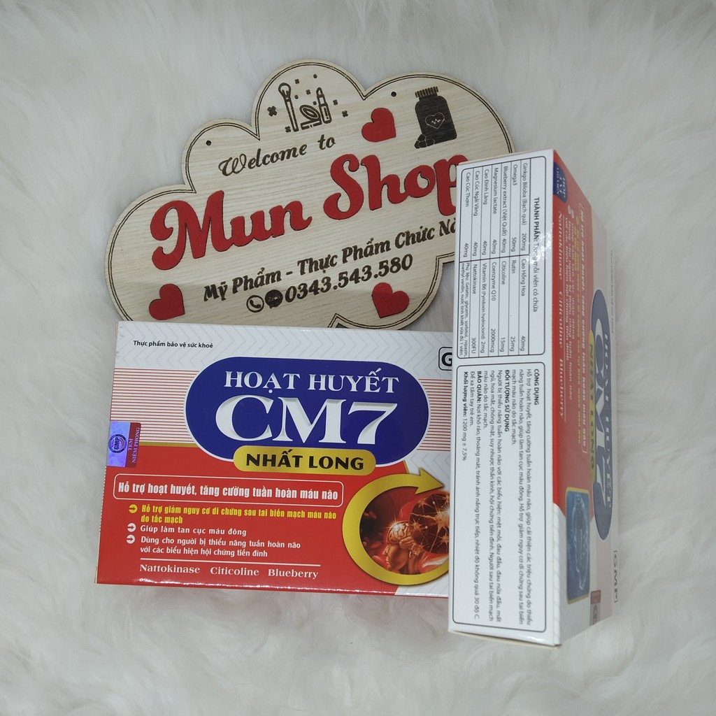 HOẠT HUYẾT CM7 NHẤT LONG - Hỗ trợ hoạt huyết, tăng cường tuần hoàn máu não