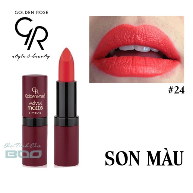 Son golden rose velvet màu 24