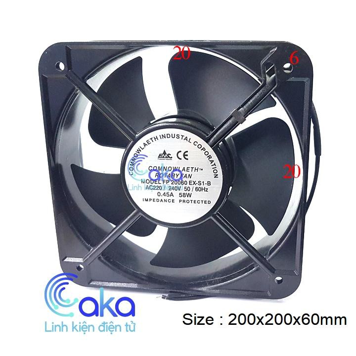 LKDT Quạt hút, Quạt tản nhiệt 20x20x6 FP20060 EX-S1-B