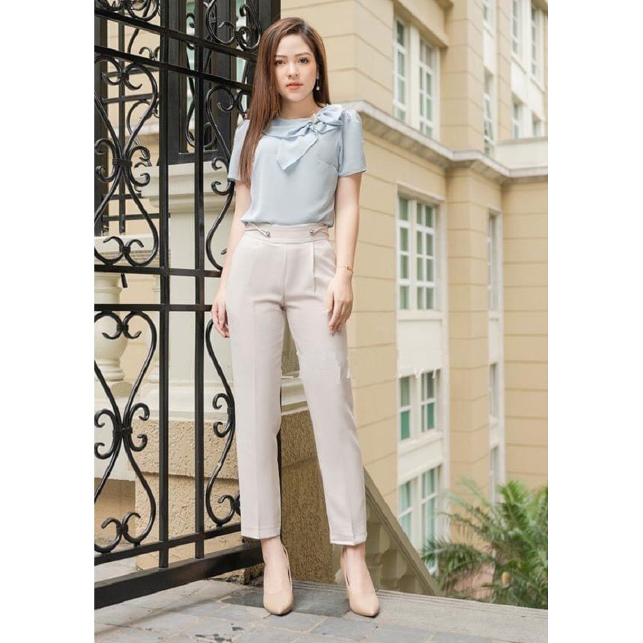 QUẦN BAGGY TÂY CẠP ĐÍNH HẠT, SERIES HÀNG THIẾT KẾ CAO CẤP