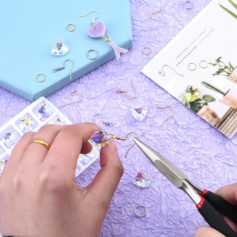 Set 100 Kim Hình Tròn Bằng Thép Không Gỉ Mạ Vàng Dùng Làm Trang Sức DIY