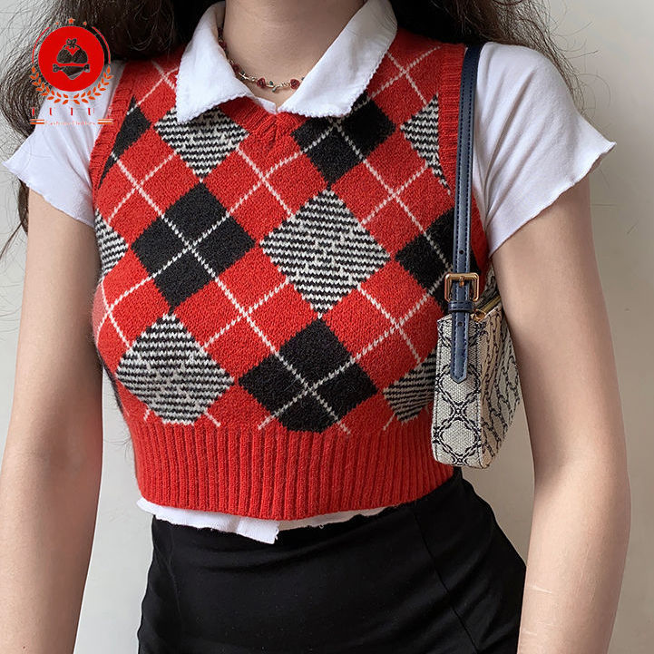 Áo Len Không Tay Thân Ngắn Thời Trang Dành Cho Phụ Nữ | BigBuy360 - bigbuy360.vn