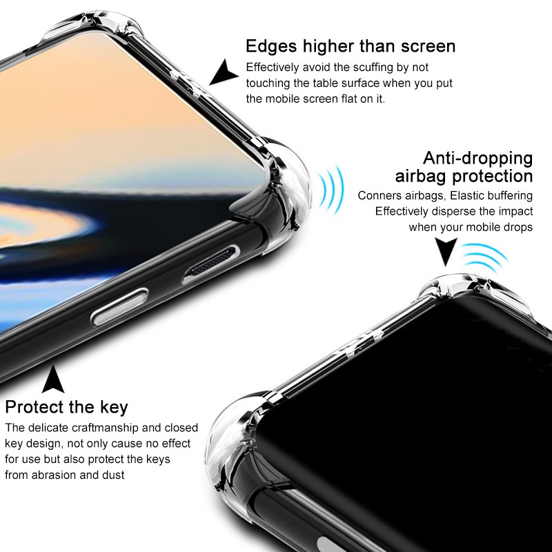 Ốp điện thoại TPU trong suốt chống sốc cho OnePlus 7 7T Pro 8 OnePlus 6 6T 7 7T 8 Pro