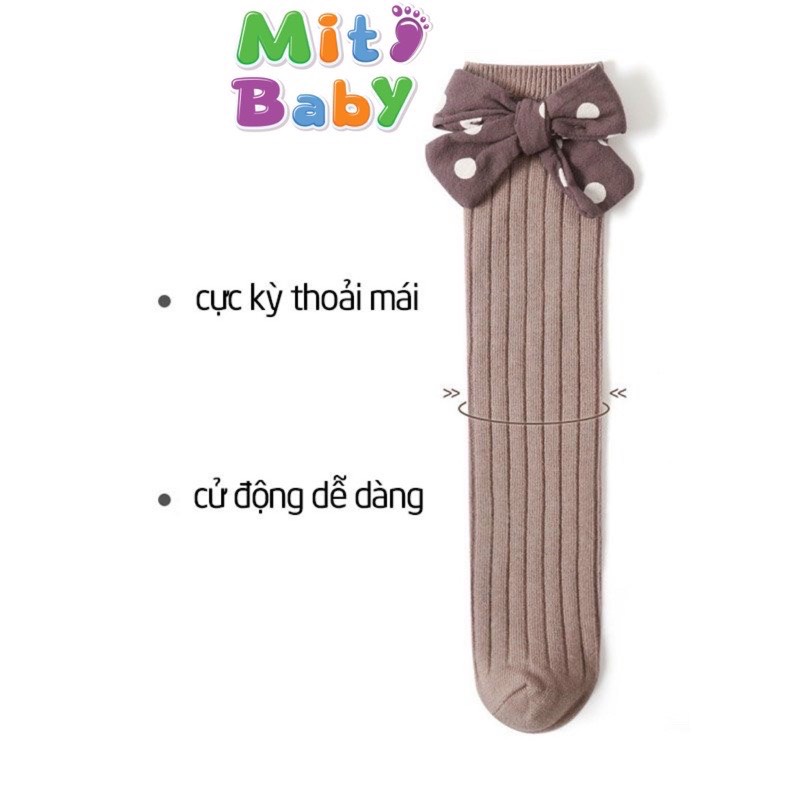 Tất -Tất nơ thu đông cho bé gái Hàn Quốc NeMo Baby ( hàng chính hãng )