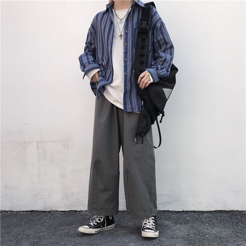 [ORDER] Quần kaki ống rộng suông unisex ulzzang oversize street style ( Ảnh thật ở cuối )