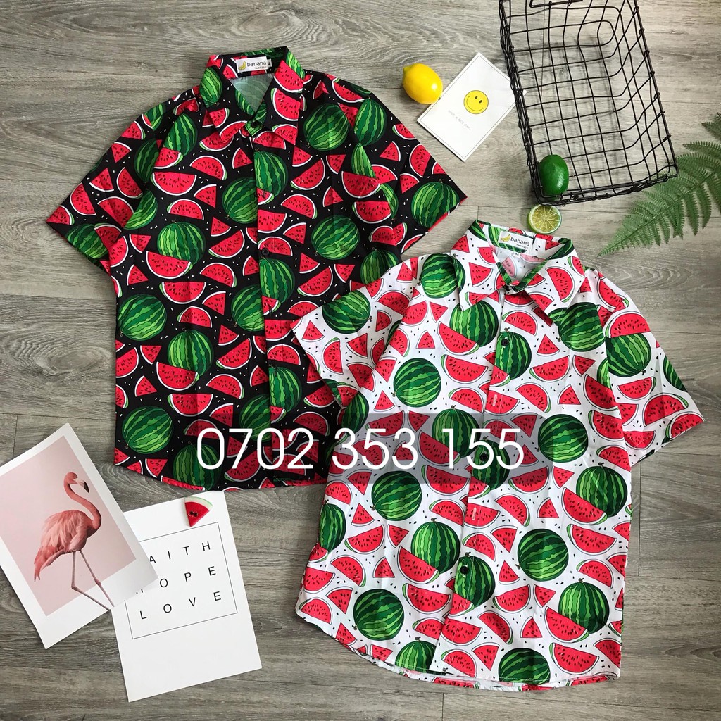Áo sơ mi hoạt hình - Dưa hấu #02
