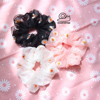 Scrunchie ren hoa cúc họa mi by Ốc sên shop