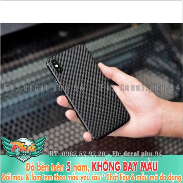 Keo Carbon 3D đen mờ dán dt laptop,xe 30x50