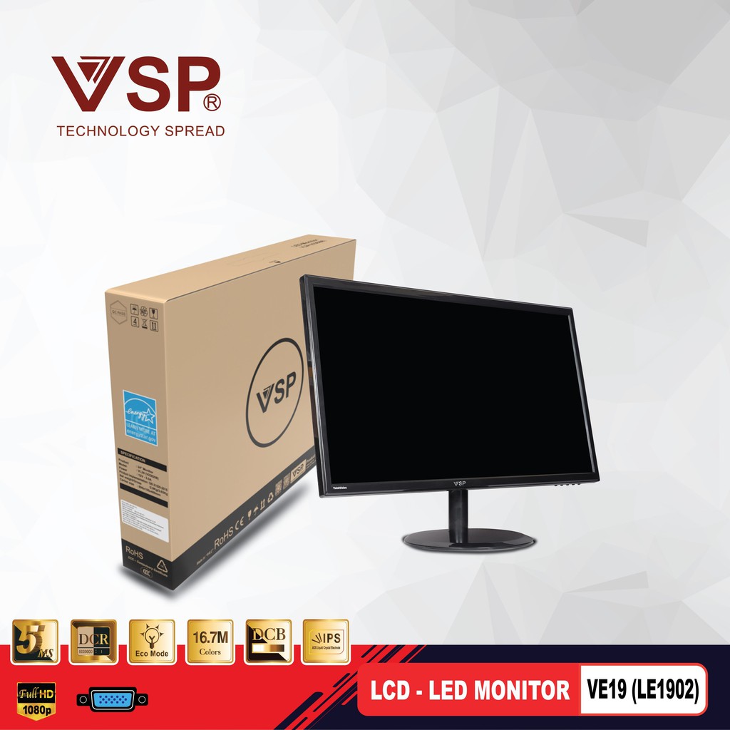 Màn hình máy tính 19 inch VSP LED monitor VE19 (LE1902) Chính hãng VSP Phân phôi