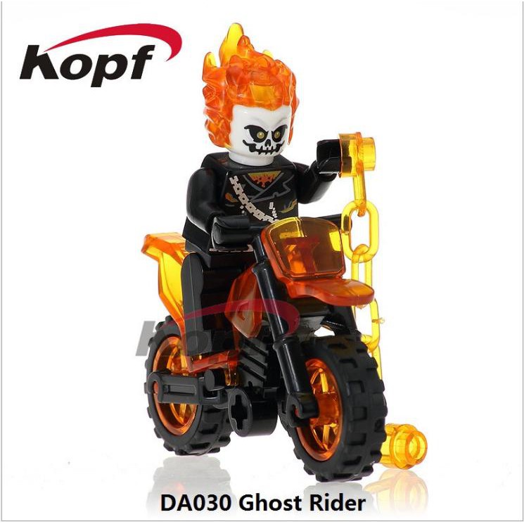 Đồ chơi lắp ráp Minifigures nhân vật Ghost Rider Cưỡi Xe