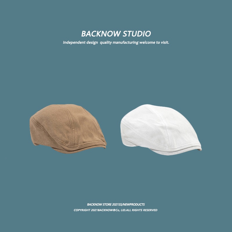 Mũ beret Phong Cách retro Nhật Bản Thời Trang Cho Nam Nữ