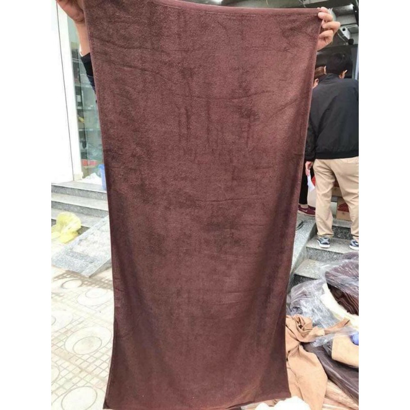 KHĂN TẮM COTTON MÀU NÂU  SỢI BÔNG DÀY HÚT NƯỚC TỐT, KHÔNG XÙ LÔNG RA MÀU