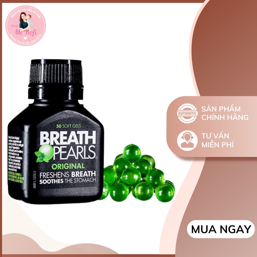 Viên Uống Thơm Miệng Breath Pearls Original Khử Mùi Hôi Vệ Sinh Chăm Sóc Sức Khỏe Răng Miệng