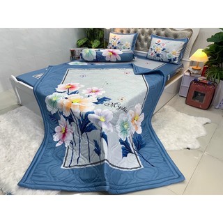 Drap thun lạnh 5D cao cấp mẫu hoa