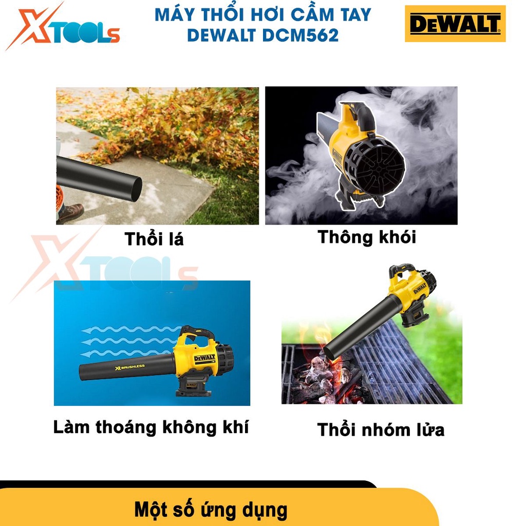 Máy thổi bụi cầm tay DEWALT DCM562 pin Li-ion 18V, chức năng điều tốc, khóa rãnh tay tiện lợi [CHÍNH HÃNG][XTOOLS]