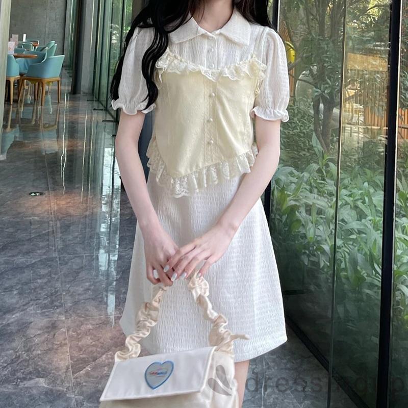 Áo Hai Dây Viền Ren Thời Trang Nữ