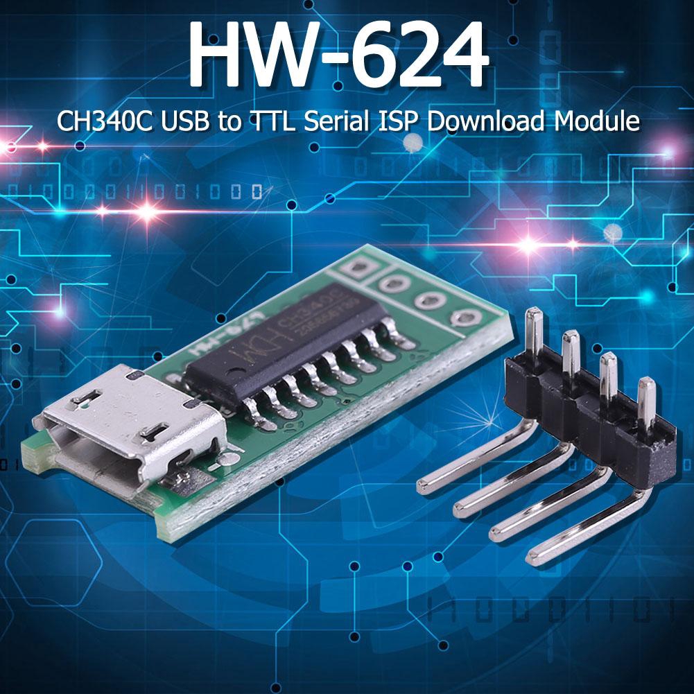 CH340C Micro USB to TTL Serial Port ISP Download Module for Win 10 8 7 XP