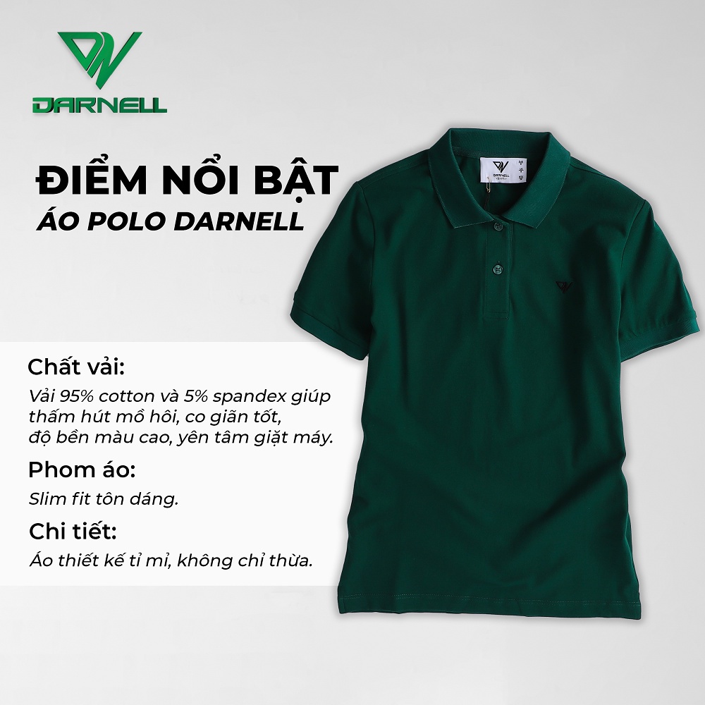 Áo thun polo nữ DARNELL, áo thun có cổ ngắn tay chất cotton thông thoáng bền đẹp DN2023