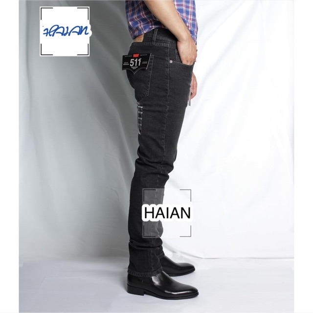 [SALE 33%]-Quần jeans nam VNXk LE.VIS|Quần bò nam đen xám - vải cao cấp co giãn - ống đứng