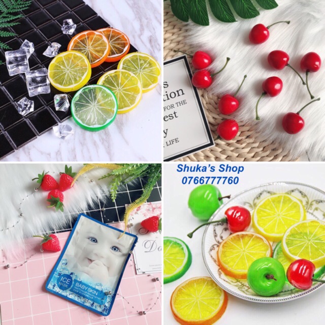 Set 3 lát chanh trang trí chụp ảnh ( Set đạo cụ chụp ảnh)