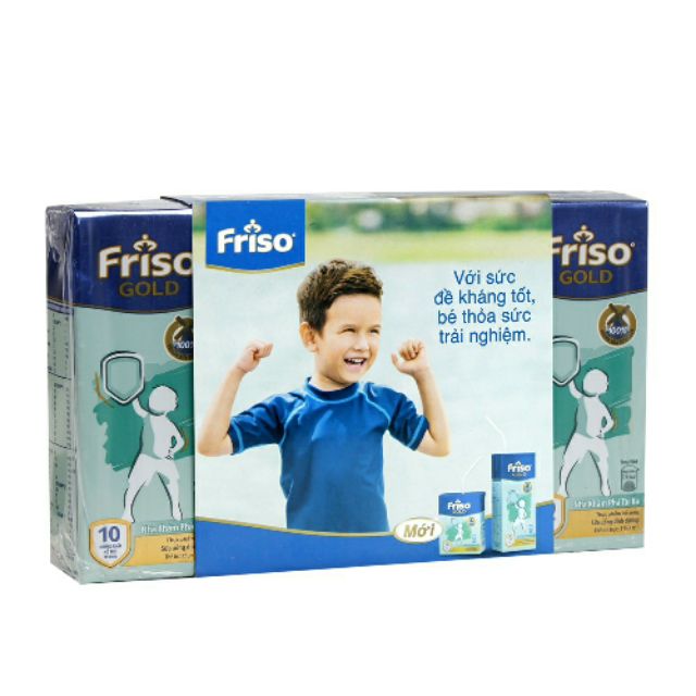 Lốc 4 hộp sữa friso pha sẵn tiện lợi cho bé trên 2 tuổi