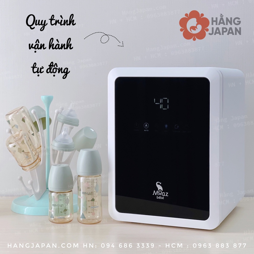 Máy tiệt trùng sấy khô tia UVC và bảo quản bình sữa Moaz Bebe MB038