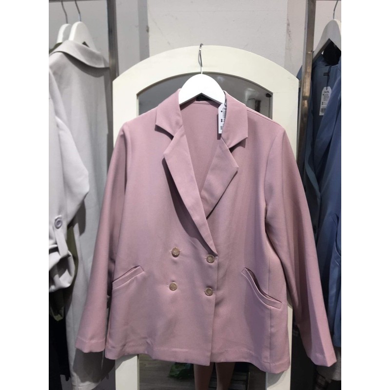 Blazer Ceci Cela 1 lớp màu xanh