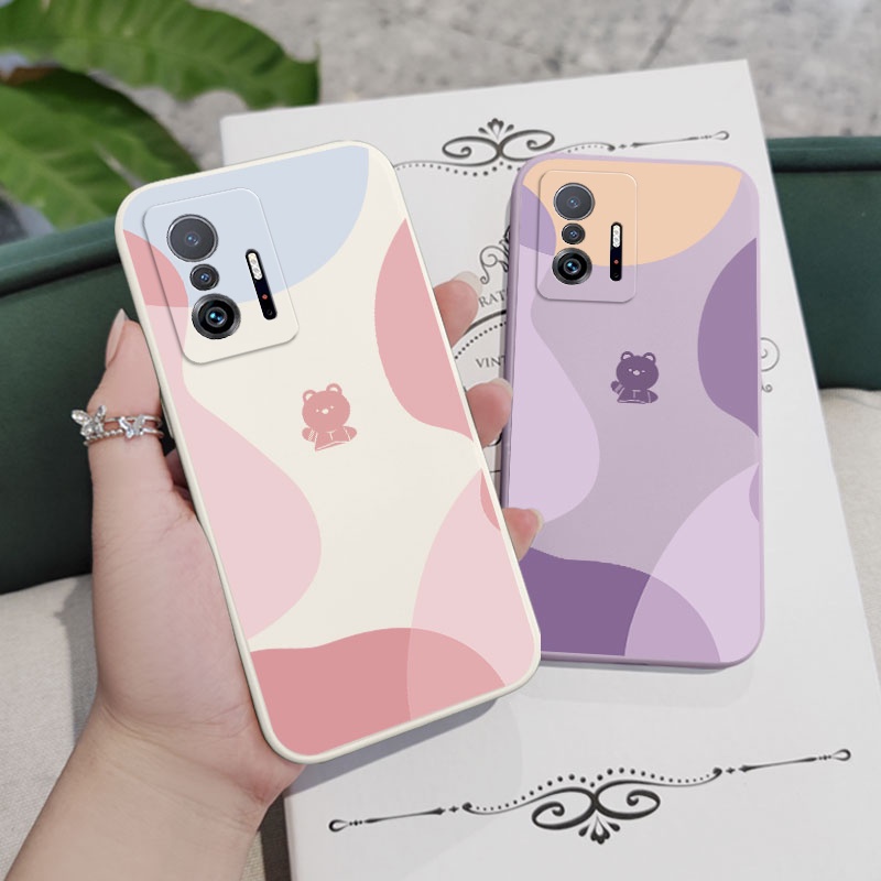 Ốp Điện Thoại Tpu Dẻo Hình Gấu Và Hoa Đơn Giản Thời Trang Cho xiaomi mi 13t 12t 11t 10t pro lite mi 9t pro