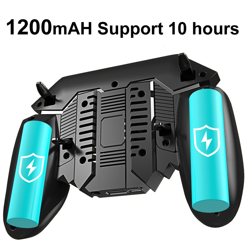 Điều khiển tay cầm chơi game MEMO quạt 6 ngón tối ưu PUBG/FF/ROS AK77 tích hợp sạc dự phòng 1200mAH