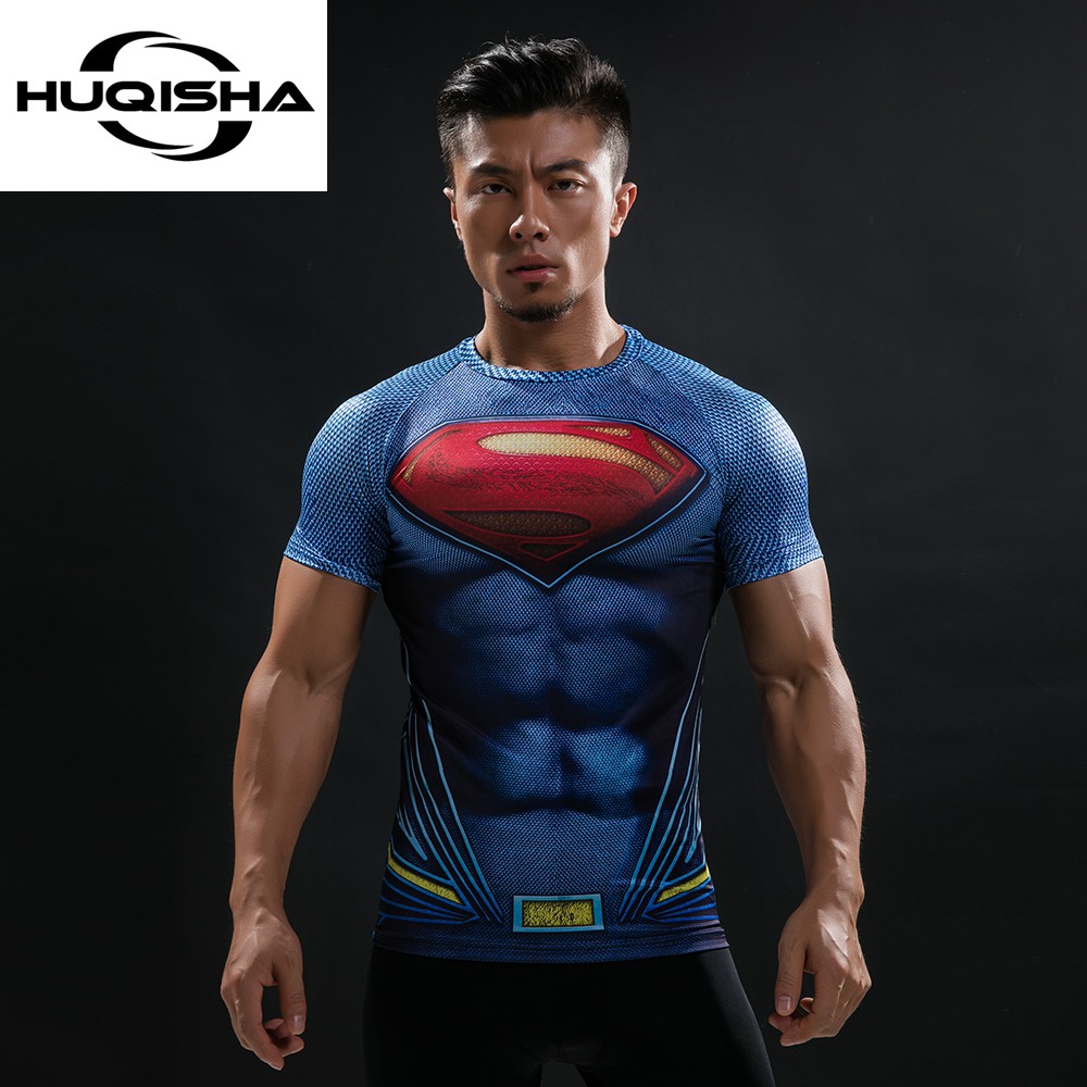 New 3D Printed Superman Men T-shirt Summer Fashion Short Sleeve Shirt Compression Bodybuilding Men's Clothing Quick Dry