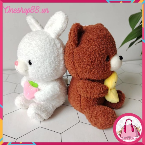 Thú gấu nhồi bông, gối ôm cao cấp hàng Quảng Châu quà tặng cho bé size 25cm siêu đáng yêu