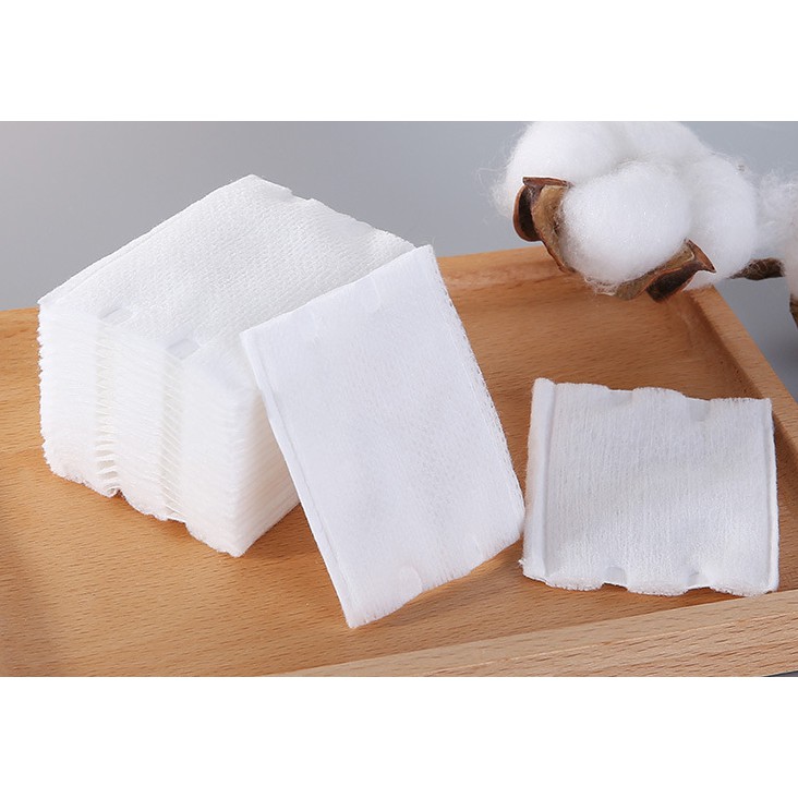 (Loại Đẹp) - Bộ 50 Khăn Giấy, Bông Tẩy Trang Cotton Lameila