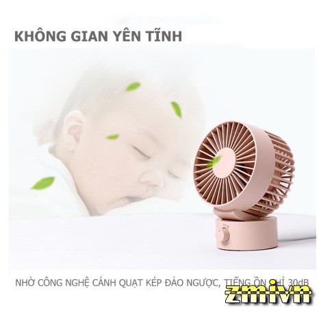 Quạt cầm tay mini - Quạt để bàn xoay điều chỉnh góc độ