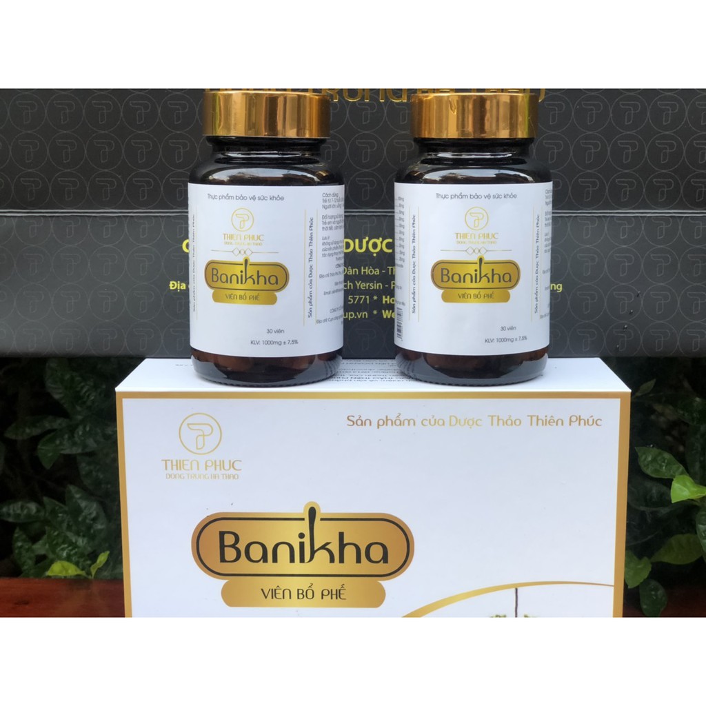 Viên Bổ Phế Banikha Thiên Phúc Hộp 2 Lọ x 30 Viên