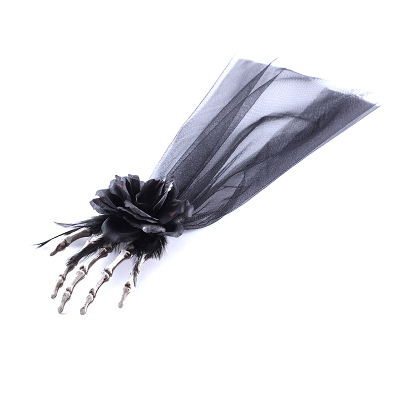 Kẹp Tóc Hình Mạng Che Mặt Phong Cách Lolita Gothic