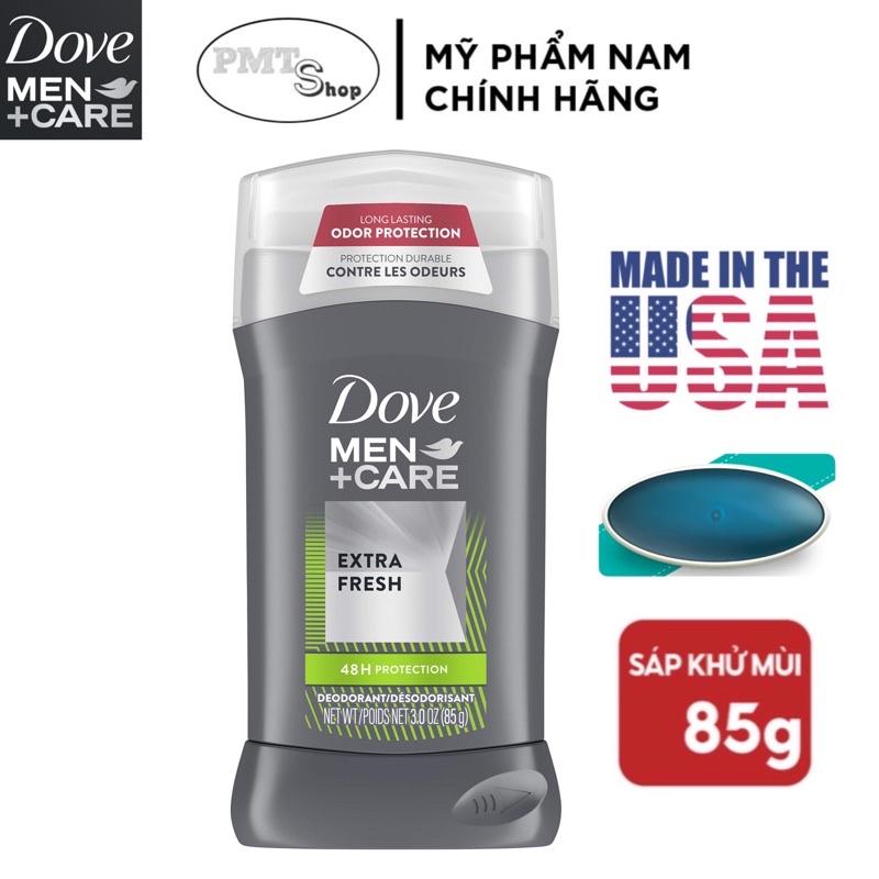 Lăn Sáp Khử Mùi Nam Dove Men Care 85g Extra Fresh , Clean Comfort , Stain Defense 76g