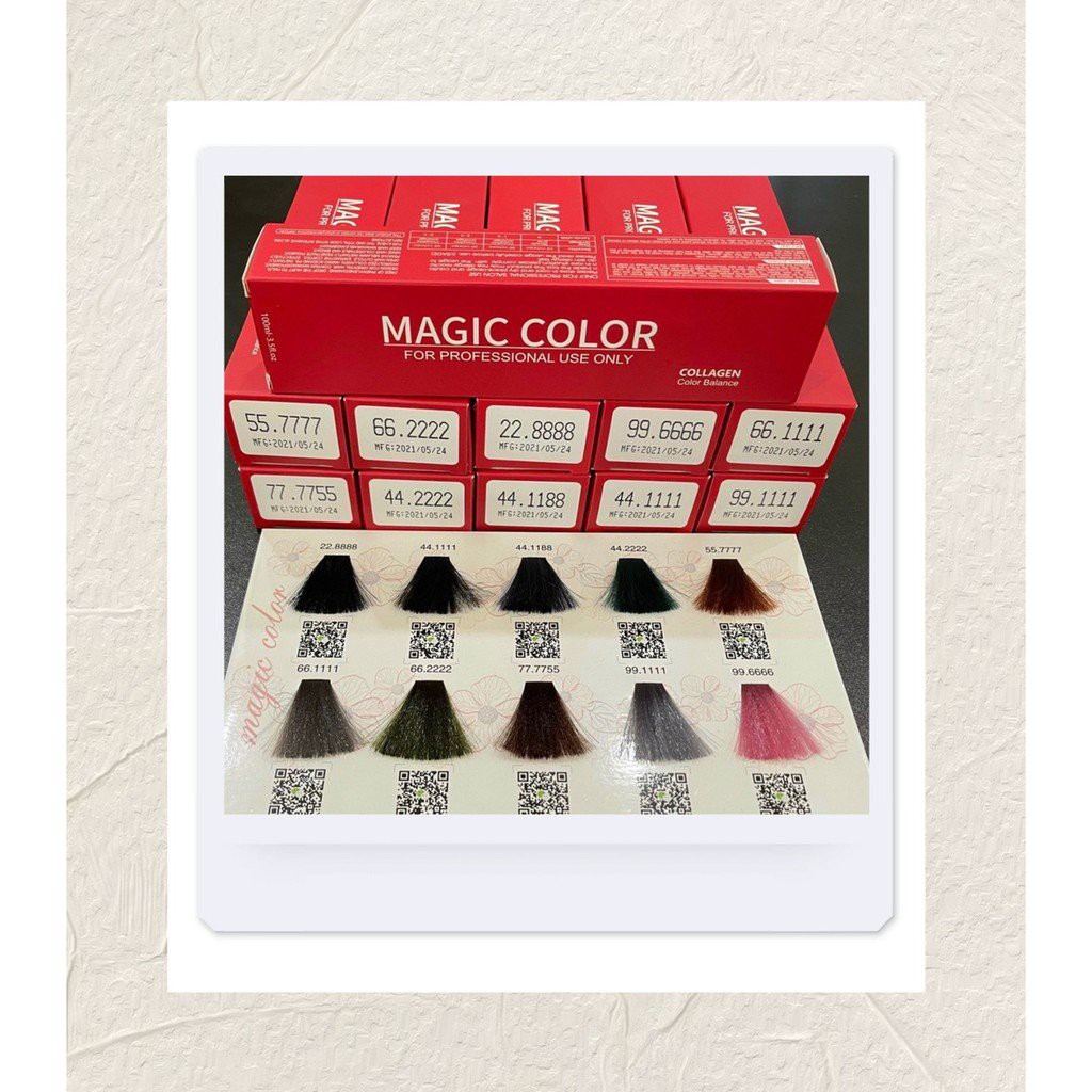 Thuốc nhuộm tóc màu Nâu hồng trà sữa , pastel hồng cần dùng Thuốc tẩy tóc-MAGIC.COLOR