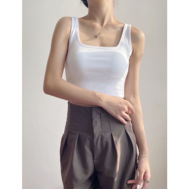 Áo Hai Dây Cổ Vuông Phong Cách Hàn Quốc Thời Trang Gợi Cảm Cho Nữ