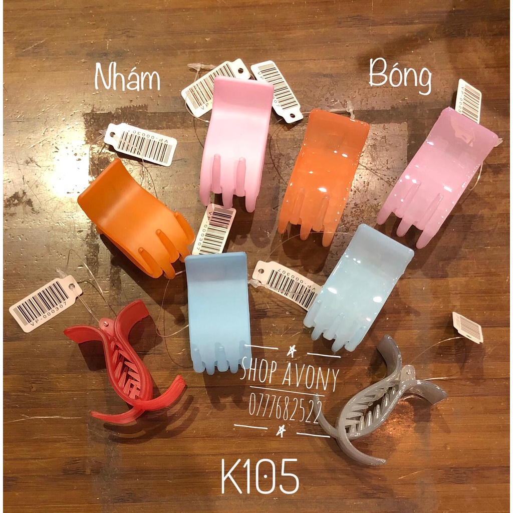 Set 12 cái kẹp càng cua - Bấu tóc 5 răng sắc màu trơn loại bền khó gãy răng