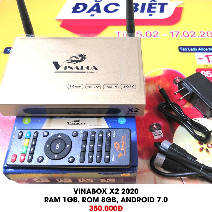 Đầu Android Vinabox X2 model mới - chính hãng - Thanh lý