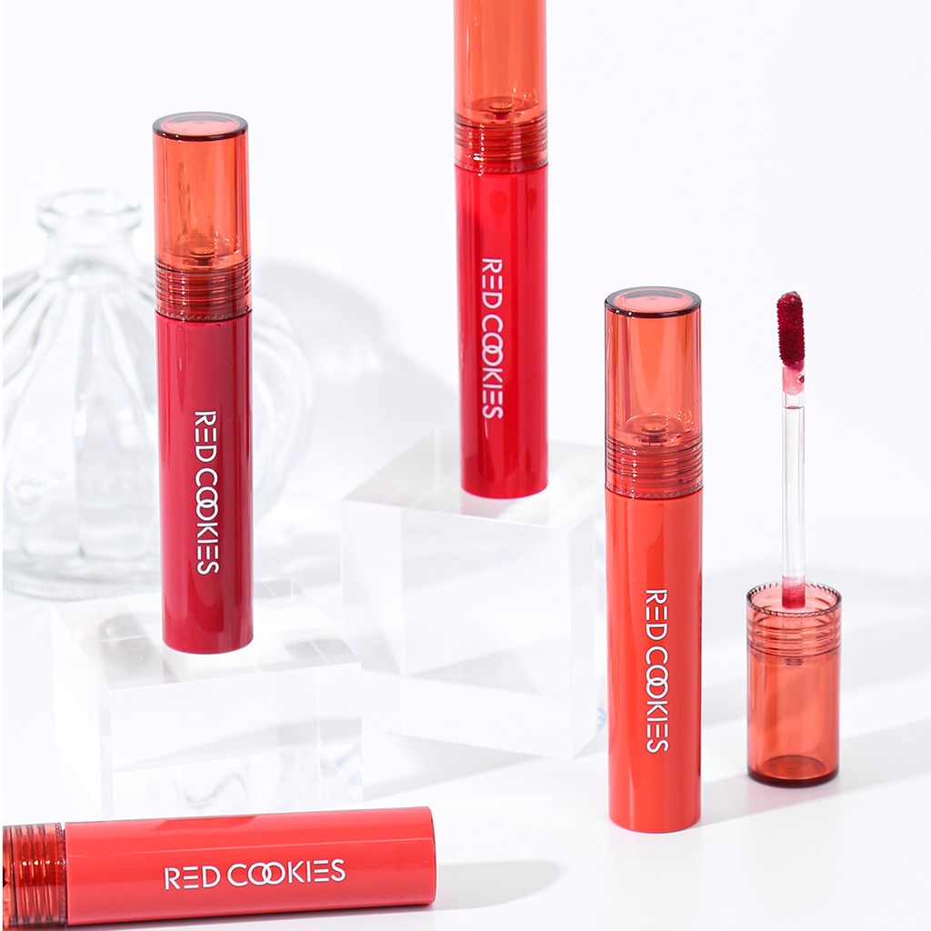 Son bóng căng mọng quyến rũ trẻ trung RED COOKIES GLOW WATER WRAP TINT độ  bóng cao, không lem dính khi ăn uống - 4.5g | Shopee Việt Nam