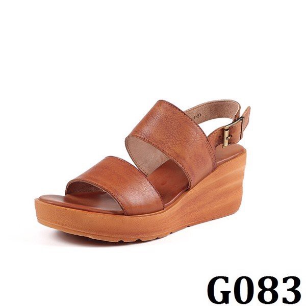 G083 - ENDA KISUHI Giày Sandal Handmade Quai Ngang Khí Chất