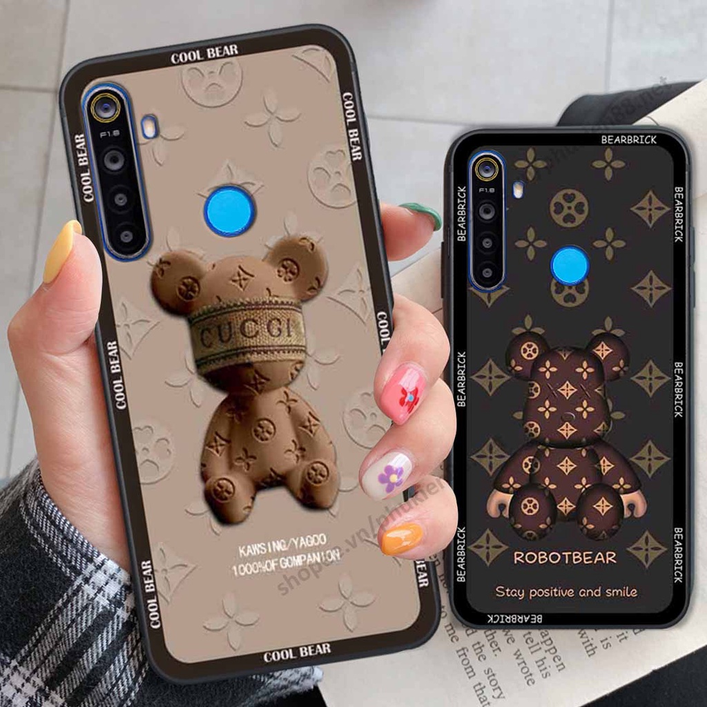 Ốp Realme 5 / 5 Pro / C3 bear, k@ws thương hiệu phong cách ốp lưng thời trang cao cấp